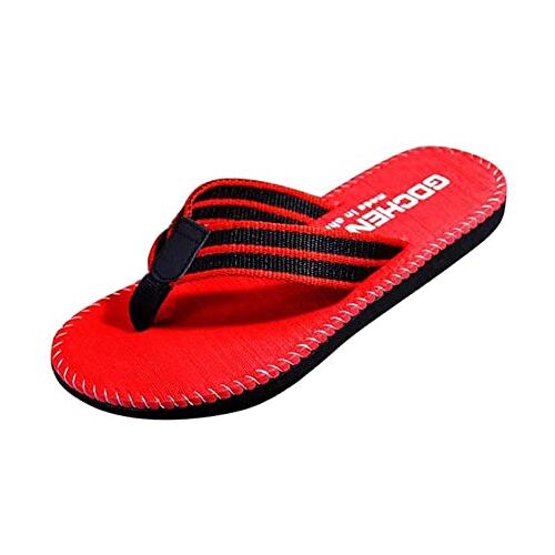 Generisch Teenslippers voor heren, zomer, teenslippers, strandsandalen voor heren, teenslippers, strandsandalen, teenslippers, rood, 40 EU