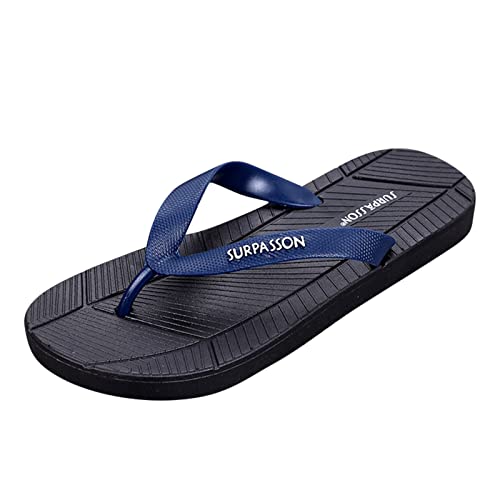 Generisch Teenslippers voor heren, flip-flops, strandsandalen, teenslippers, voor heren, platte zomerschoenen, teenslippers, teenslippers voor heren, blauw, 40 EU