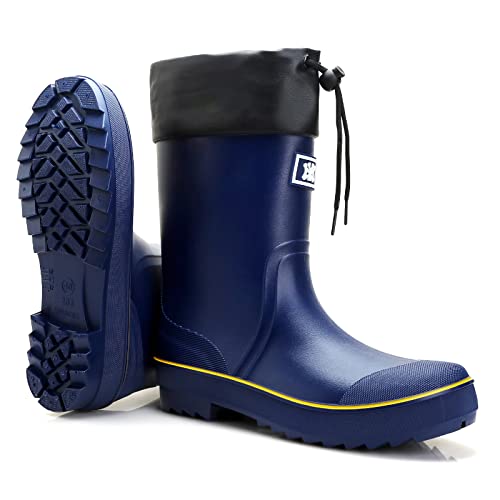 Foinledr Regenlaarzen Heren Rubberlaarzen Chelsea Laarzen Waterdicht Rubberen Wellingtons Rubber Rain Boots Regenlaars Rubberen Laarzen Tuinlaarzen