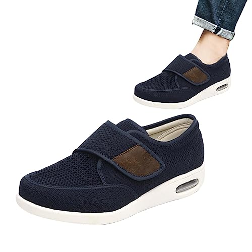 Ziurmut Diabetische schoenen, Extra brede pasvorm Diabetische schoenen voor heren, comfortabele diabetische pantoffels en loszittende schoenen Diabetische orthopedische voor ouderen Gezwollen voeten, polyeste