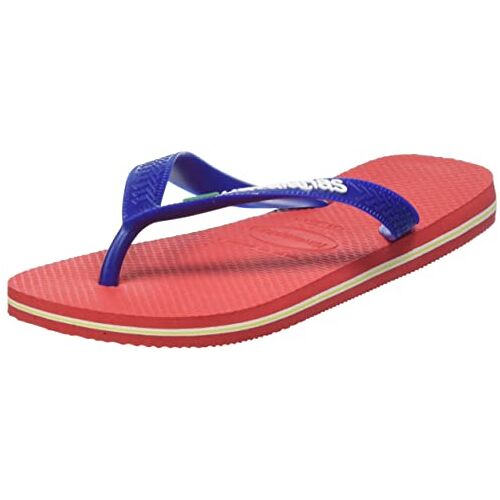 Havaianas Unisex Brasil Logo Redruby Flip-Flop, Robijn ROOD/Robijn ROOD, 6/7 UK, Robijn Rood Robijn Rood, 39/40 EU