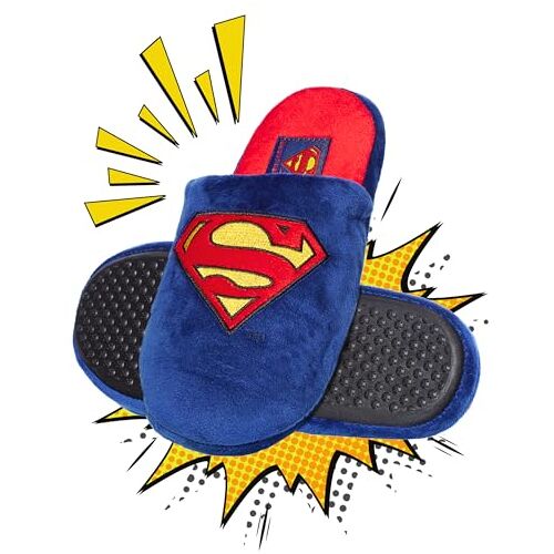 soxo DC Comics The Batman Superman Pantoffels Heren Warmte Sloffen Cadeau Voor Mannen 41-42 Superman Pantoffels