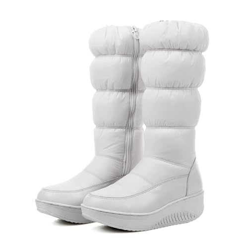 Dressnu Sneeuwlaarzen donzen laarzen sneeuwlaarzen laarzen laarzen dames laarzen warm, Wit, 36 EU