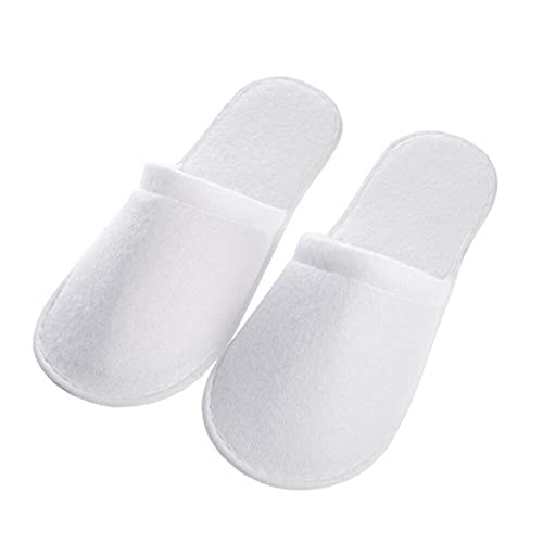 Lightakai 100 paar hotelslippers, comfortabele wegwerppantoffels, gastenpantoffels, wegwerp sauna, slippers voor hotel en spa, thuis en gasten, wit, wit