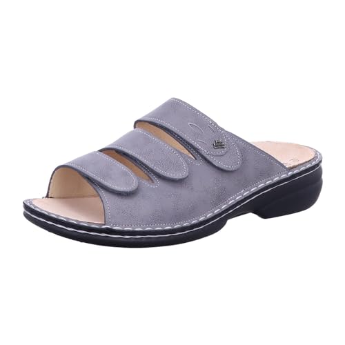 Finn Comfort Kos Grey (grijs) pantolette damesschoenen muildieren/teenslippers, grijs, leer (monroe), grijs, 40 EU