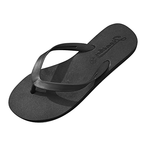 Generisch Flip Flop Teenslippers voor dames, badslippers, damesschoenen, platte zool, modieuze teenslippers, waterdichte teenslippers, teenslippers, teenslippers, slippers, zwart, 37 EU