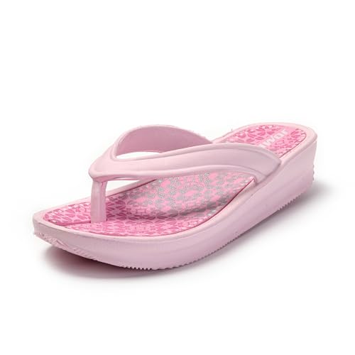 JOMIX Teenslippers voor dames, zomer, strand, rubberen badslippers, badslippers, badslippers, teenslippers, Roze, 39 EU