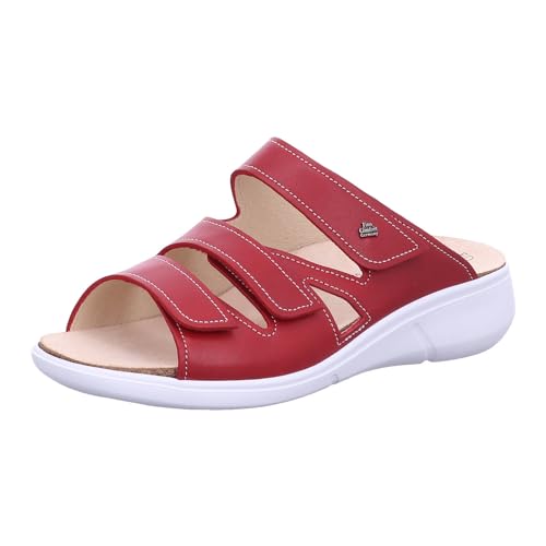 Finn Comfort Kiribati Pomodore (rood) muildieren damesschoenen muildieren/teenslippers, rood, leer (nube), rood, 39 EU