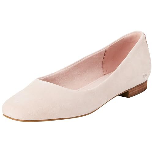 TOMS Briella Ballet Flat voor dames, Ballet Roze Suede, 42.5 EU