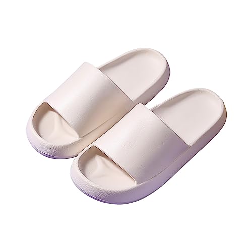 XIUH Badslippers voor dames en heren, zomer, antislip badslippers voor dames, gezellige slippers, badslippers voor dames, wit, 36 EU