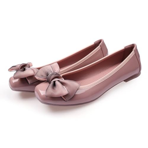 Rojeam Dames Schoenen Ballerina Flats Pompen Ballet Flat Slip-on Ballerina Pompen Schoenen Dames Loafers Roze 34 EU