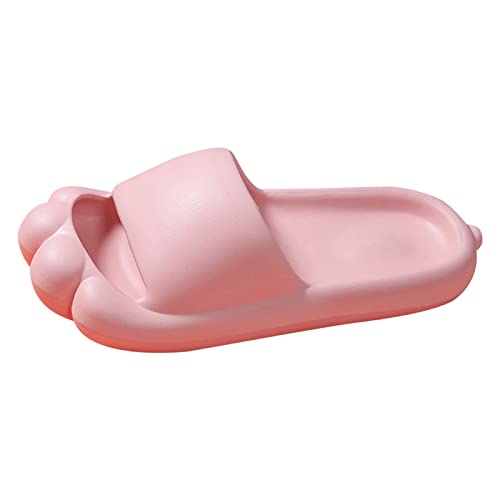 nuoke Badslippers voor dames en heren, zomer, antislip badslippers voor dames, gezellige slippers, sauna, badslippers, rood, 40 EU