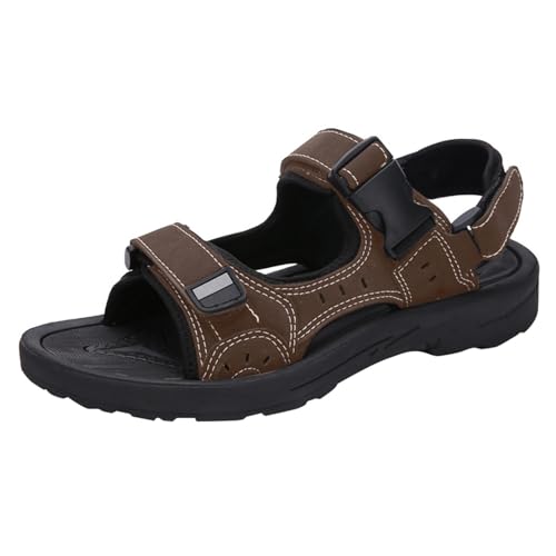 IQYU Schoenen voor dames, zomersandalen, wandelsandalen, outdoor wandelsandalen, luchtkussen-sportsandalen, strandsandalen, witte schoenen voor dames, bruin, 42 EU