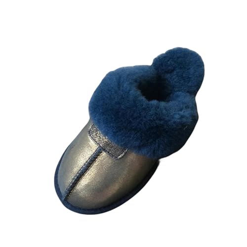 MdybF Slippers women Slippers Female Winter Slippers Women Warm Indoor Slippers Soft Wool Lady Home Slippers-blue-41
