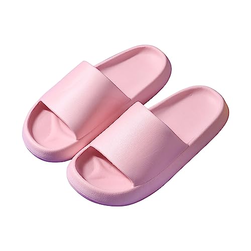 XIUH Badslippers voor dames en heren, zomer, antislip badslippers voor dames, gezellige slippers, badslippers voor dames, roze, 40 EU