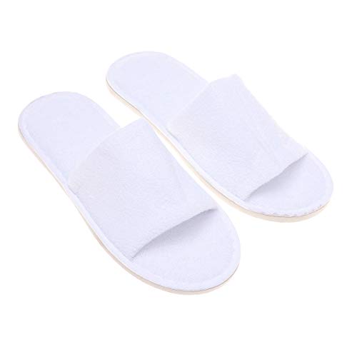 Healifty 1 Paar Wegwerp Pantoffels Badslippers Wegwerpbaar Wegwerppantoffels Voor Gasten Wegwerppantoffels Voor Reis Wit Reizen Spa