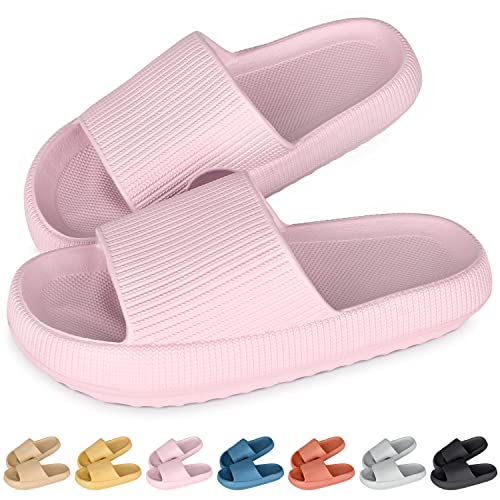 SHAINE Cloud Sliders Vrouwen Mannen Cozisliders Originele Sliders Slippers Zwembad Sliders Zomer Flip Flop Douche Badkussen Sliders Slipper Roze 5.5/6.5 UK