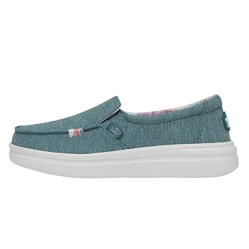 Hey Dude Misty Rise Loafer voor dames, tropisch blauw, 37 EU, Tropisch blauw, 37 EU