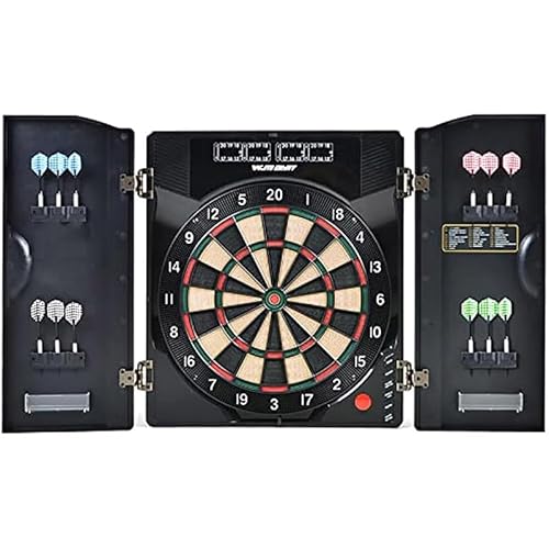 SEFRG Elektronische dartset LED elektrisch digitaal dartbord met houten kast Automatisch scoren Elektronisch dartbord Pole Darts Sportuitrusting