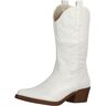 Elara Chunkyrayan Cowboylaarzen voor dames, biker boots, Wit Dallas, 39 EU