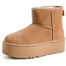 UGG Klassieke mini platformlaarzen voor dames, Kastanje, 39 EU