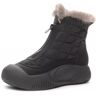 YCYATS Swisszauber Sneeuwlaarzen, waterdicht, warm gevoerde sneeuwlaarzen, winter, outdoor, antislip, laarzen, zwart, 37 EU