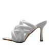 Actrice sandalen Shoes Women slippers Women high heels Square toe Slides Ladies shoes (Size : 40 EU)