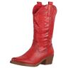 Elara Chunkyrayan Cowboylaarzen voor dames, biker boots, rood El Paso, 41 EU