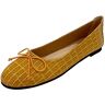 VIPAVA Oxford-damesschoenen Women Ballet Shoes Flat Bottomed Round Head Bow Single Shoes WomenShallow Mouth Omelet Shoes Large WomenShoes (Color : Sar?, Size : 35 EU)