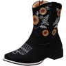 AIchenYW Warme winterlaarzen voor dames, warm gevoerde winterschoenen, warm gevoerde laarzen, winterschoenen, gevoerde boots, warme voering, schoenen, winterschoenen, platte antislip schoenen, zwart,