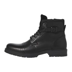 JACK & JONES Jfwdexter Leather Boot Sn veterlaarzen voor heren, antraciet, 40 EU JACK & JONES Jfwdexter Leather Boot Sn veterlaarzen voor heren, antraciet, 40 EU
