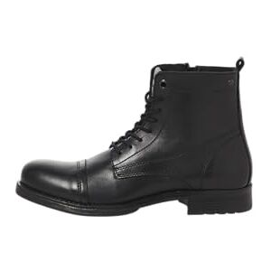 JACK & JONES Jfwshaun Leather Boot Sn veterlaarzen voor heren, antraciet, 40 EU JACK & JONES Jfwshaun Leather Boot Sn veterlaarzen voor heren, antraciet, 40 EU