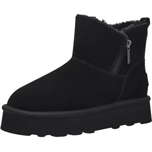 s.Oliver Winterlaarzen voor dames, zonder hak, gevoerd van leer, zwart, 38 EU s.Oliver Winterlaarzen voor dames, zonder hak, gevoerd van leer, zwart, 38 EU