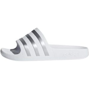 adidas Uniseks-Kind Adilette Aqua Slides Kids, Cloud White/Silver Met/Cloud White, 28 EU adidas Uniseks-Kind Adilette Aqua Slides Kids, Cloud White/Silver Met/Cloud White, 28 EU
