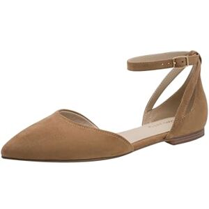 Tamaris Ballerina voor dames, plat, bruin (TAN), maat 42 Tamaris Ballerina voor dames, plat, bruin (TAN), maat 42