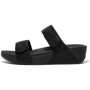 Fitflop Lulu verstelbare Shimmerlux SlidesSlide Sandaal voor dames, Zwart, 42 EU Fitflop Lulu verstelbare Shimmerlux SlidesSlide Sandaal voor dames, Zwart, 42 EU