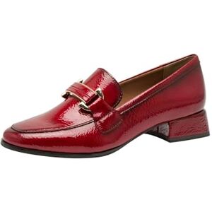 MARCO TOZZI Elegante mocassins voor dames met brede hak, Donker Rood, 39 EU MARCO TOZZI Elegante mocassins voor dames met brede hak, Donker Rood, 39 EU