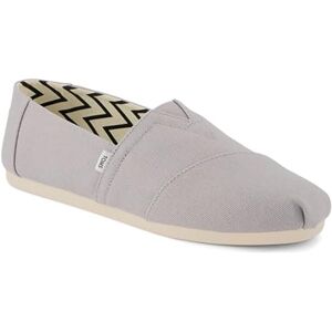 TOMS Espadrilles Classic sneakers voor heren, Drizzle Grey gerecycled katoen canvas, 42 EU TOMS Espadrilles Classic sneakers voor heren, Drizzle Grey gerecycled katoen canvas, 42 EU