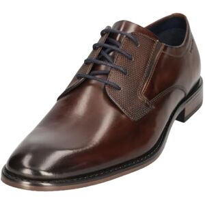 bugatti Derby-veterschoen voor heren met reliëfelementen, donkerbruin, 44 EU breed, donkerbruin, 44 EU Breed bugatti Derby-veterschoen voor heren met reliëfelementen, donkerbruin, 44 EU breed, donkerbruin, 44 EU Breed