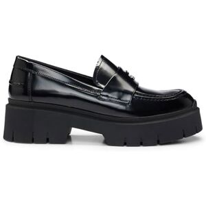 HUGO Kris_Loafer_brof platte mocassins voor dames, Zwart, 41 EU HUGO Kris_Loafer_brof platte mocassins voor dames, Zwart, 41 EU