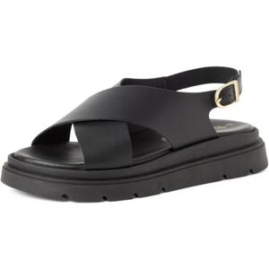 Tamaris Dames 1-28270-42 sleehaksandalen, zwart leer, 38 EU, zwart leder, 38 EU Tamaris Dames 1-28270-42 sleehaksandalen, zwart leer, 38 EU, zwart leder, 38 EU