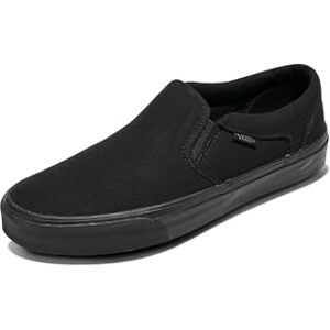 Vans Heren Asher Canvas Trainers, Black/Black, 42 EU Vans Heren Asher Canvas Trainers, Black/Black, 42 EU