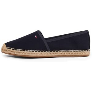 Tommy Hilfiger Canvas espadrilles met logo voor dames, Blauw Ruimte Blauw, 36 EU Tommy Hilfiger Canvas espadrilles met logo voor dames, Blauw Ruimte Blauw, 36 EU
