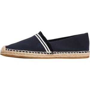 Tommy Hilfiger Canvas Espadrilles met gesloten teen en logo voor dames, Blauw Ruimte Blauw, 38 EU Tommy Hilfiger Canvas Espadrilles met gesloten teen en logo voor dames, Blauw Ruimte Blauw, 38 EU