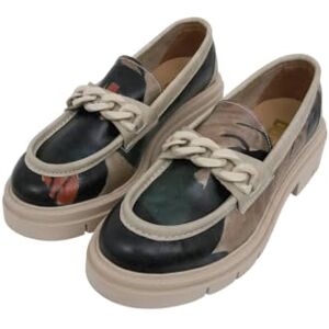 DOGO Women Vegan Leather Multicolor Loafers Petals Design DOGO Women Vegan Leather Multicolor Loafers Petals Design