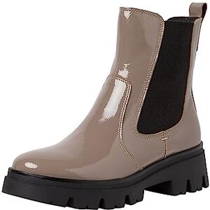Tamaris Dames 8-85415-41 Chelsea-laarzen, Taupe patent, 42 EU Tamaris Dames 8-85415-41 Chelsea-laarzen, Taupe patent, 42 EU