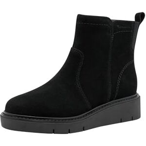 Tamaris Dames Comfort Boot Flat halflange laarzen, zwart suède, 36 EU, Black Suède., 36 EU Tamaris Dames Comfort Boot Flat halflange laarzen, zwart suède, 36 EU, Black Suède., 36 EU
