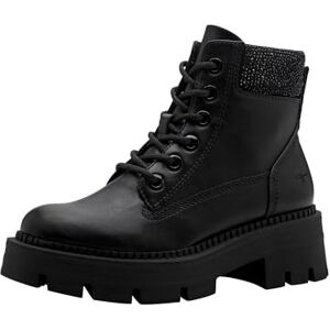 Tamaris Dames Lace Boot Flat 1-25921-45 enkellaarsjes, zwart/glam, 42 EU, Black Glam, 42 EU Tamaris Dames Lace Boot Flat 1-25921-45 enkellaarsjes, zwart/glam, 42 EU, Black Glam, 42 EU