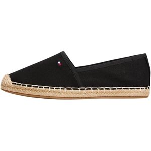 Tommy Hilfiger Canvas espadrilles met logo voor dames, Zwart, 36 EU Tommy Hilfiger Canvas espadrilles met logo voor dames, Zwart, 36 EU