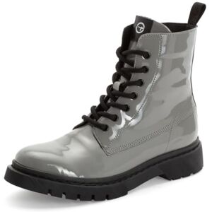 Tamaris Dames Lace Boot Flat 1-25833-41 enkellaarsjes, taupe patent, 40 EU, Taupe patent, 40 EU Tamaris Dames Lace Boot Flat 1-25833-41 enkellaarsjes, taupe patent, 40 EU, Taupe patent, 40 EU